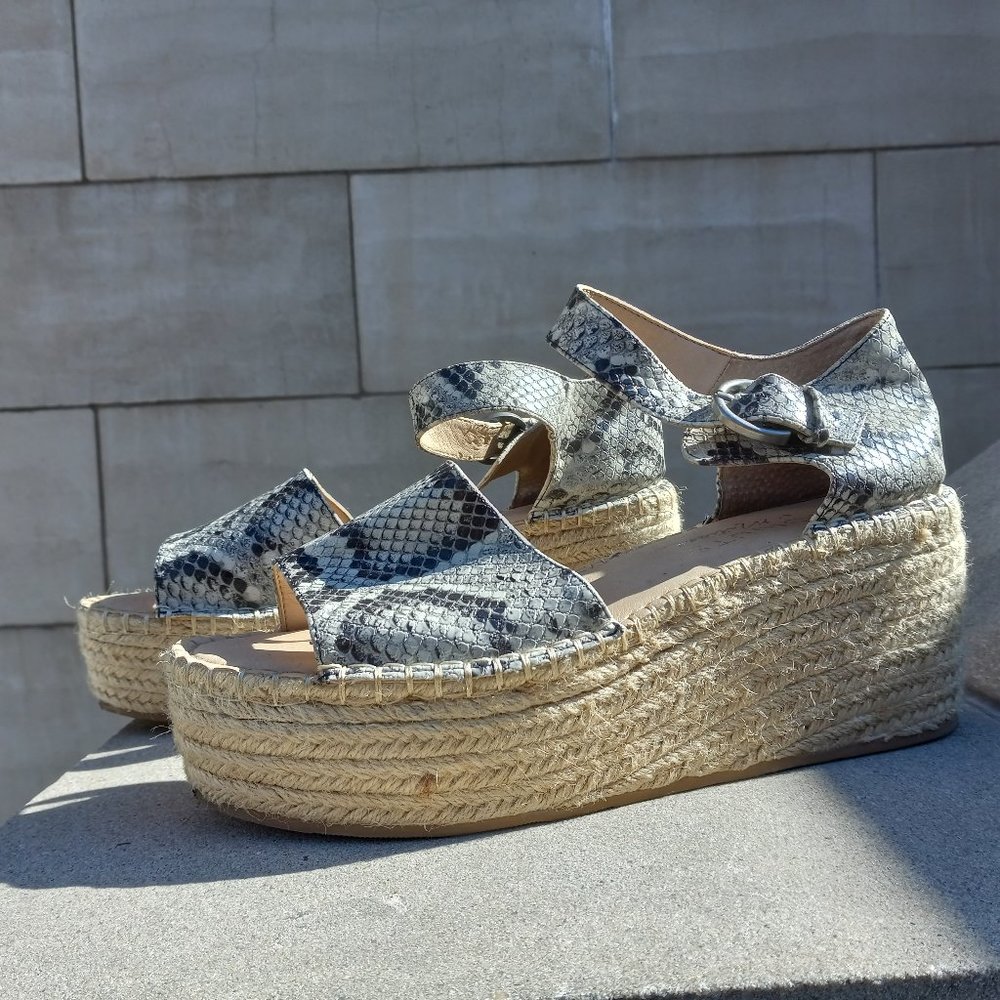 Coconuts Matisse FLIRTY Platform Wedge Sandal Snakeskin Upper on Jupe Ro…